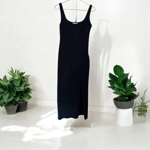 Socialite Navy Blue Midi Dress - Size Small